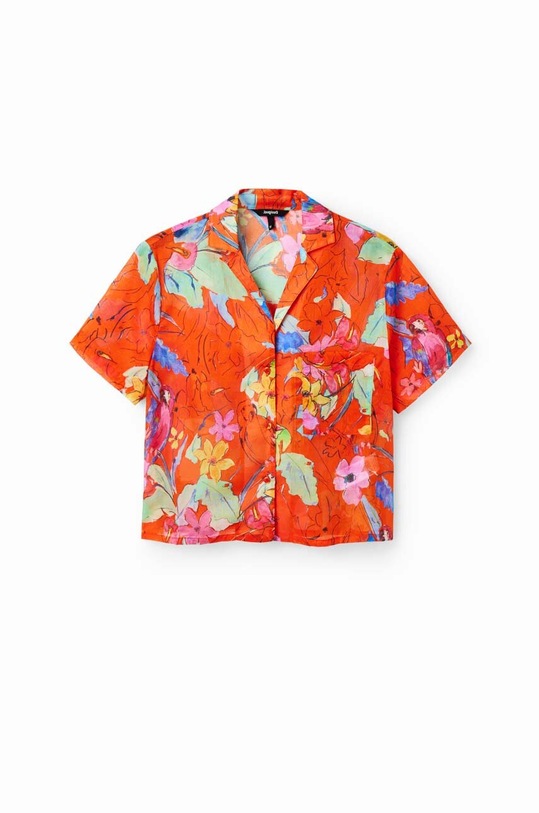 Desigual camasa din bumbac 23SWCW45 rosu