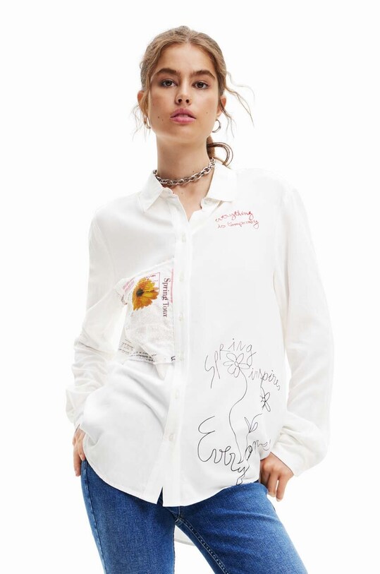 Desigual koszula regular biały 23SWCW48