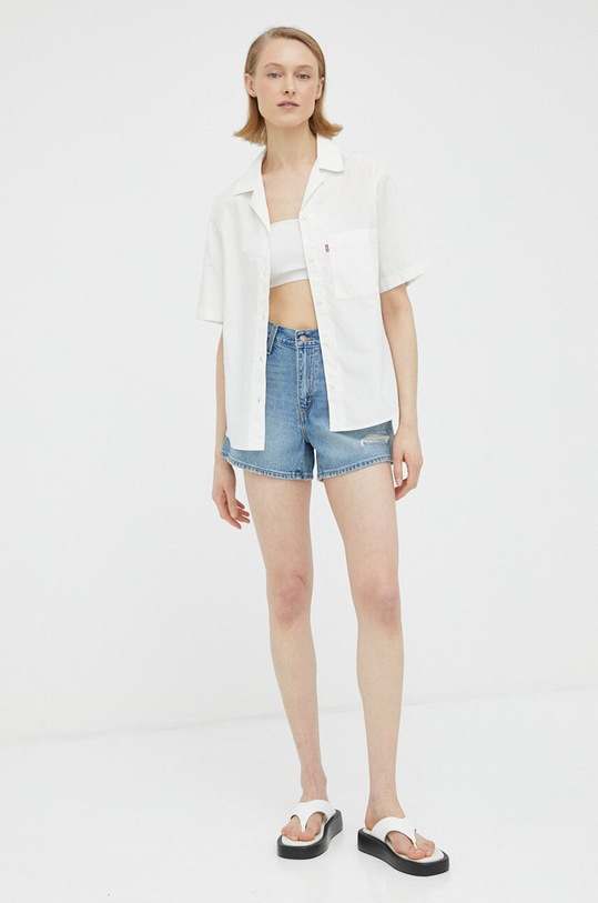Levi's koszula bawełniana A4576.0001 biały SS23