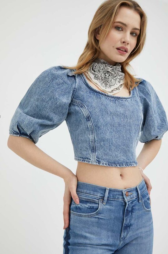 Levi's bluzka jeansowa bawełna niebieski A4600.0000