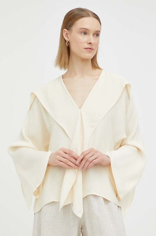 Блузка By Malene Birger довгий бежевий Q71636001