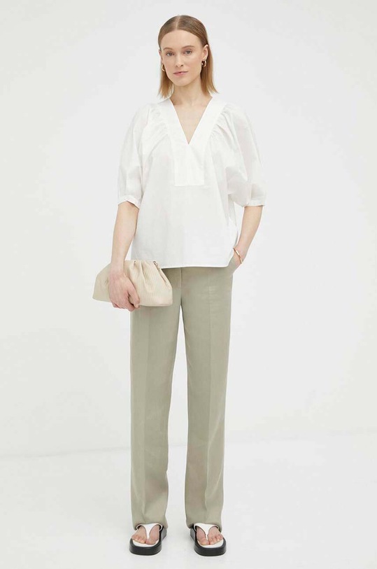 By Malene Birger bluza din bumbac Q71873008 alb SS23