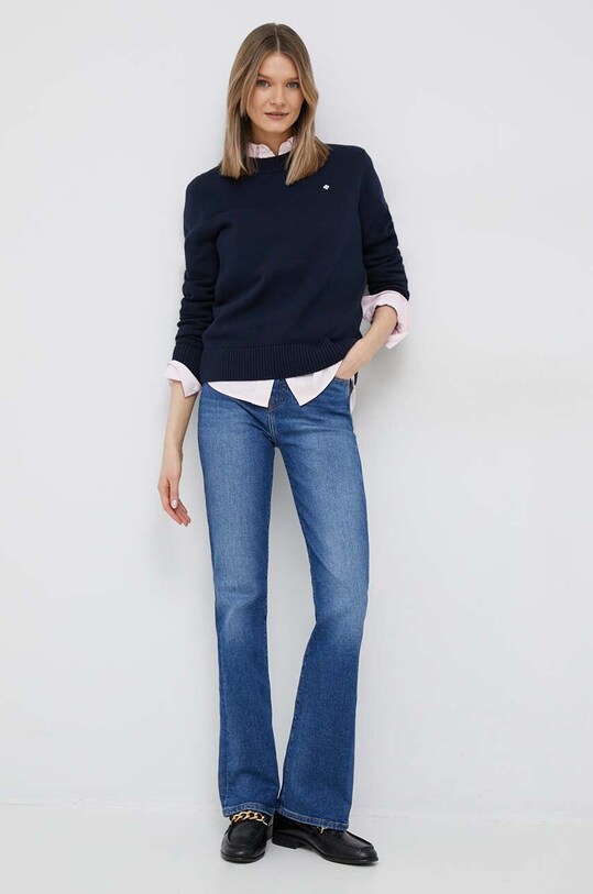 Βαμβακερό πουκάμισο Tommy Hilfiger WW0WW37989.PPYX ροζ SS23