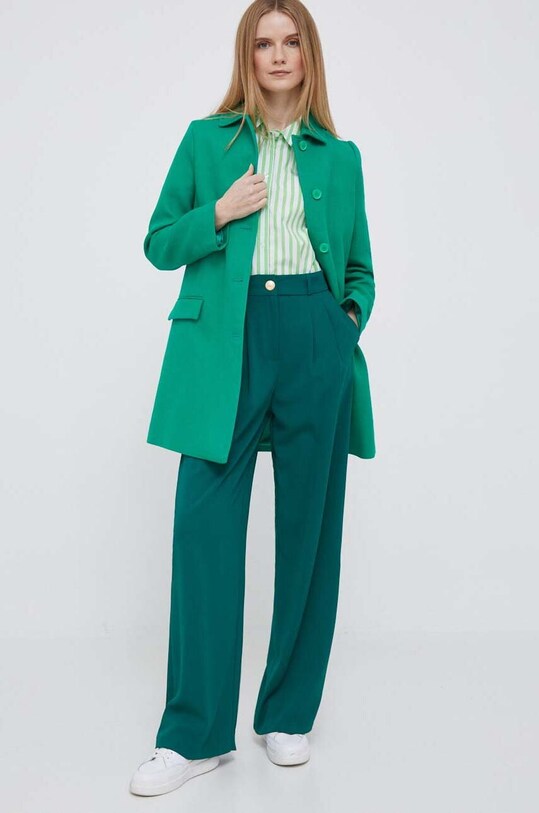 Tommy Hilfiger camasa din bumbac WW0WW38685.PPYX verde SS23