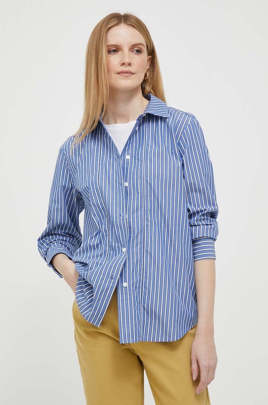 Košile Tommy Hilfiger pruhy modrá WW0WW37996.PPYX