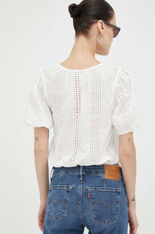 Ruházat Wrangler blúz pamutból W5T2LG989 fehér