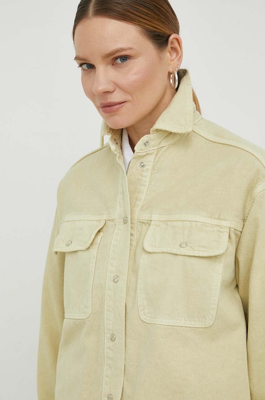 Бавовняна сорочка Samsoe Samsoe F23100198 зелений