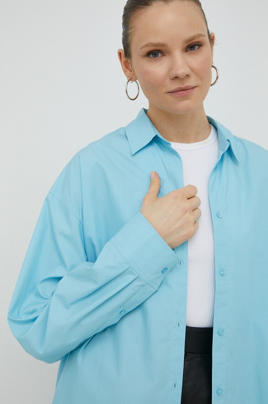 Samsoe Samsoe koszula niebieski F23100161