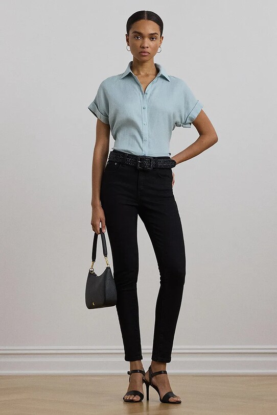 Îmbrăcăminte Lauren Ralph Lauren cămașă de in 200699152 albastru