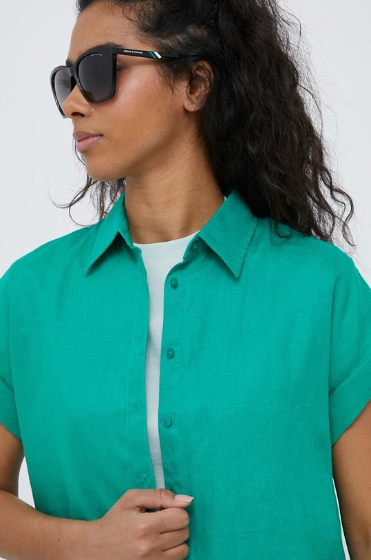 Lanena košulja Lauren Ralph Lauren zelena 200699152