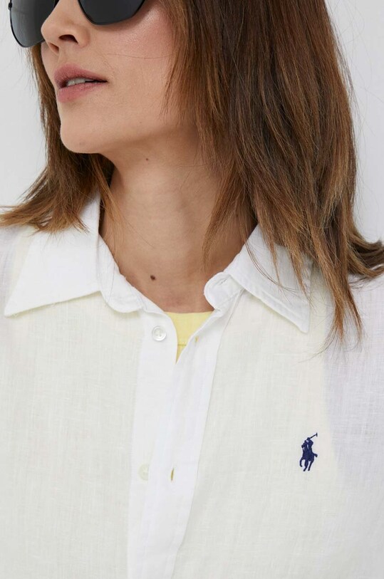 Сорочка з льону Polo Ralph Lauren 211920516 білий