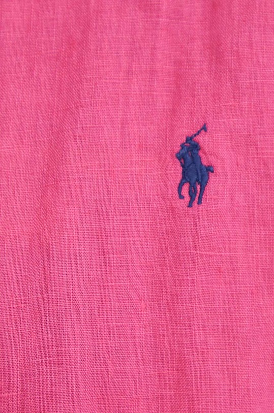 Πουκάμισο από λινό Polo Ralph Lauren 211920516 ροζ