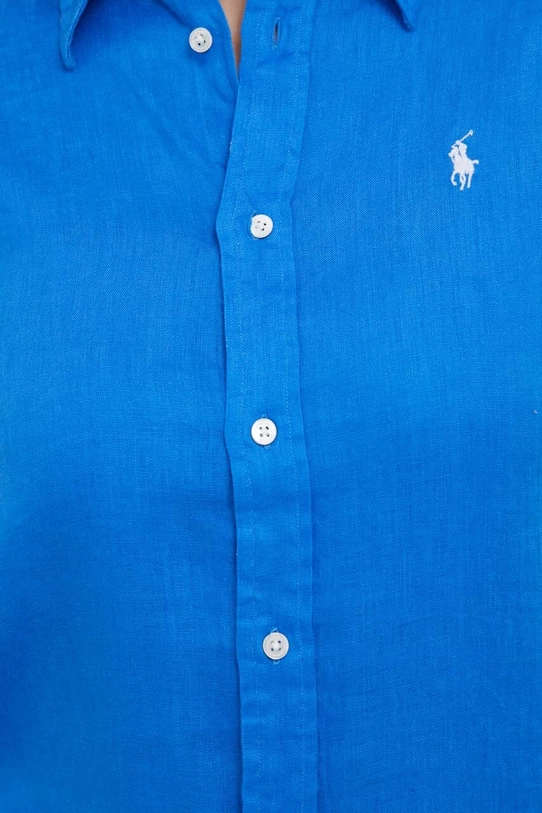 Polo Ralph Lauren koszula lniana 211920516 niebieski