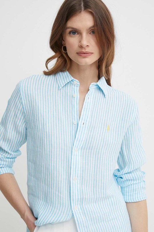 Polo Ralph Lauren camicia di lino blu 211910644