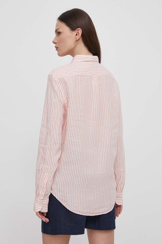 Odzież Polo Ralph Lauren koszula lniana 211910644 pomarańczowy