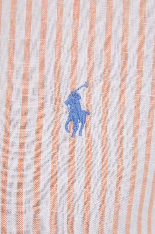 Polo Ralph Lauren koszula lniana 211910644 pomarańczowy