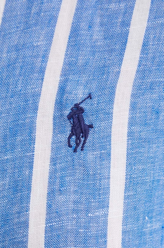 Polo Ralph Lauren koszula lniana 211910644 niebieski