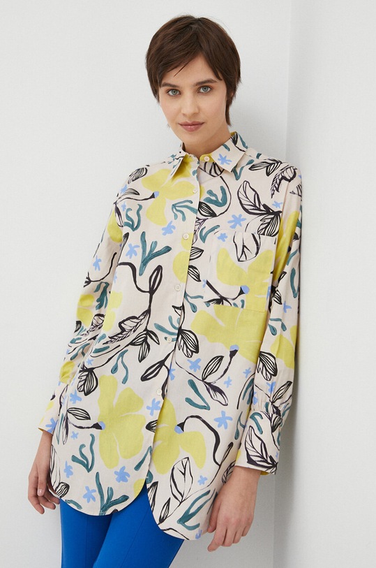 Košile PS Paul Smith dlouhý béžová W2R.257B.K31022