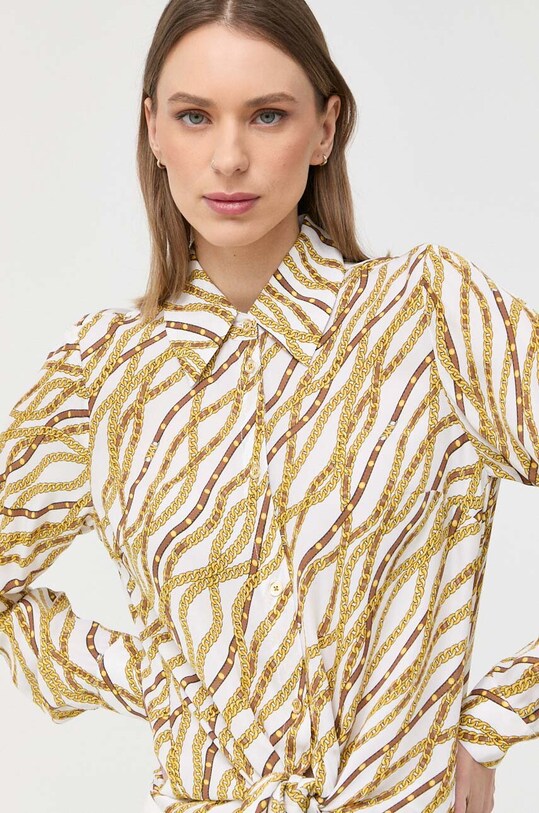 MICHAEL Michael Kors koszula z domieszką jedwabiu regular biały MS340A68EE