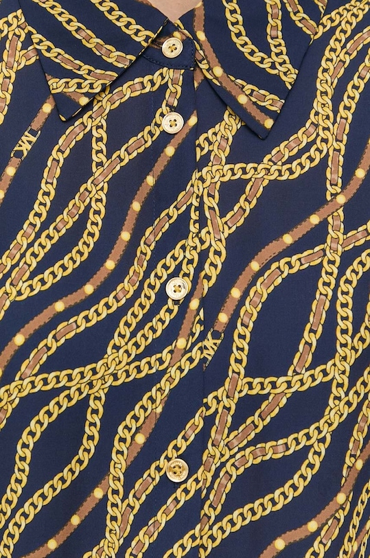 Srajca s primesjo svile MICHAEL Michael Kors MS340A68EE mornarsko modra SS23