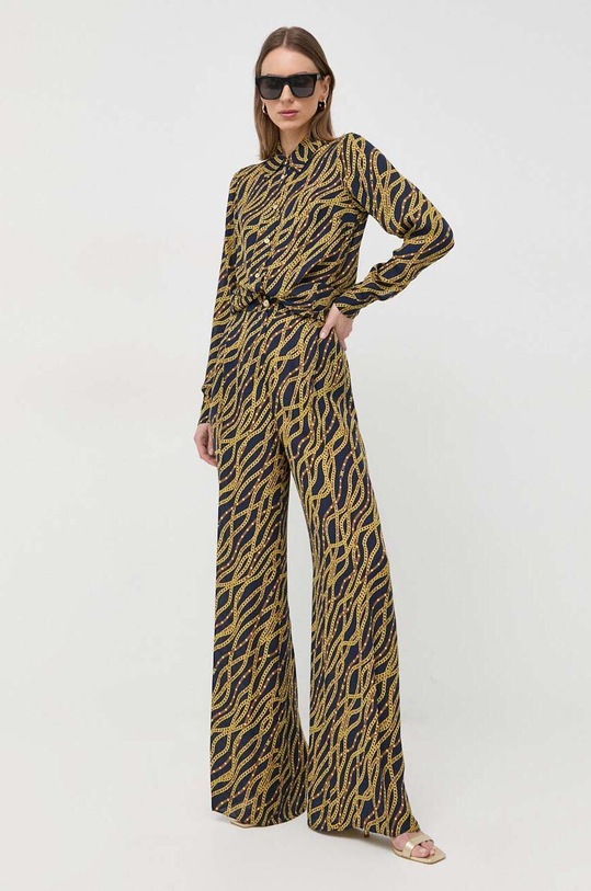 Oblačila Srajca s primesjo svile MICHAEL Michael Kors MS340A68EE mornarsko modra