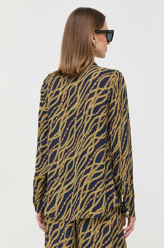 Srajca s primesjo svile MICHAEL Michael Kors mornarsko modra MS340A68EE