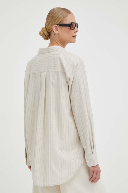 Βαμβακερό πουκάμισο Lovechild Elotta μπεζ 600.3284