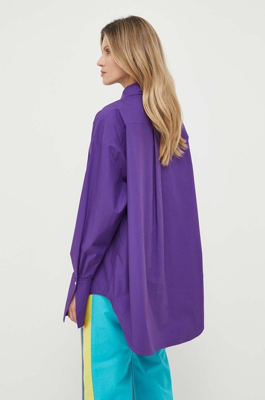 Одежда Хлопковая рубашка Patrizia Pepe 2C1458.A278 фиолетовой