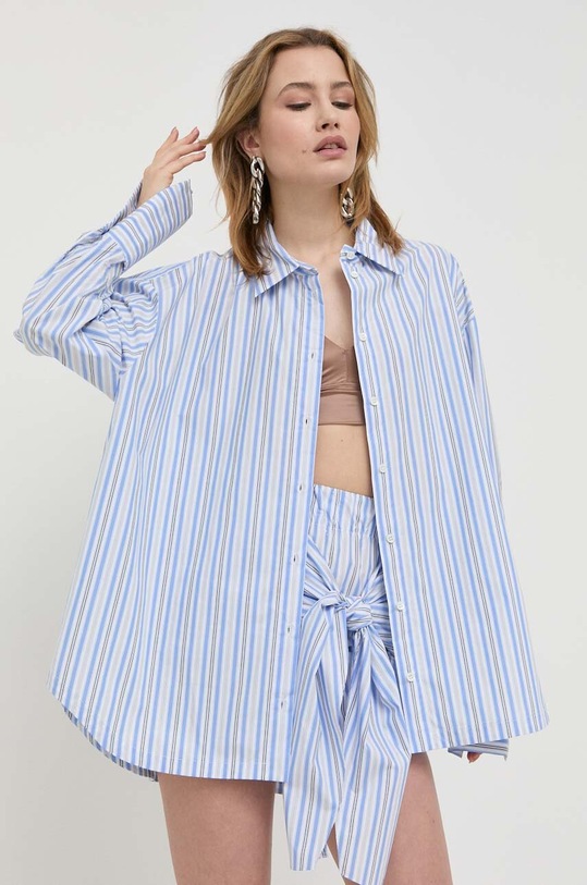 Patrizia Pepe koszula bawełniana wzorzyste niebieski 2C1458.A286