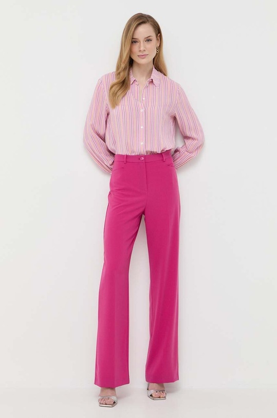 Srajca s primesjo svile Patrizia Pepe 2C1492.A261 roza SS23