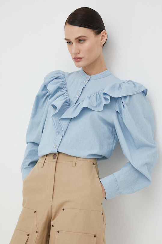 Bavlnená košeľa 2NDDAY jednofarebný modrá 2231130243