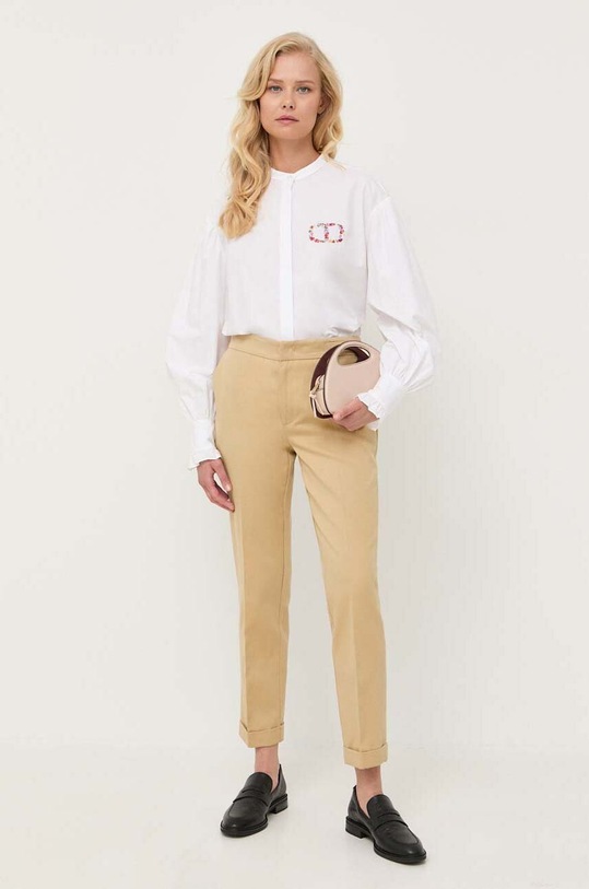 Twinset camicia in cotone 231TP2414 bianco SS23