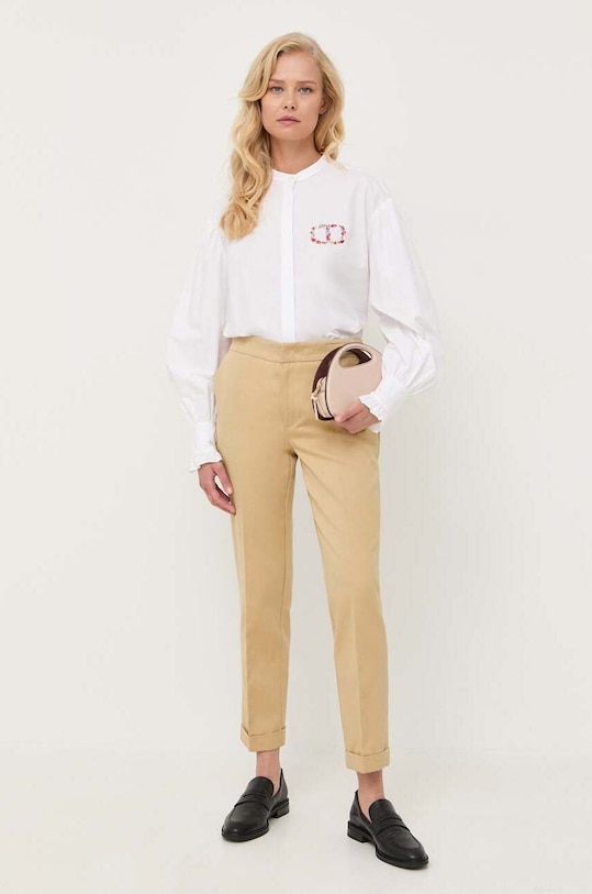 Twinset koszula bawełniana 231TP2414 biały SS23