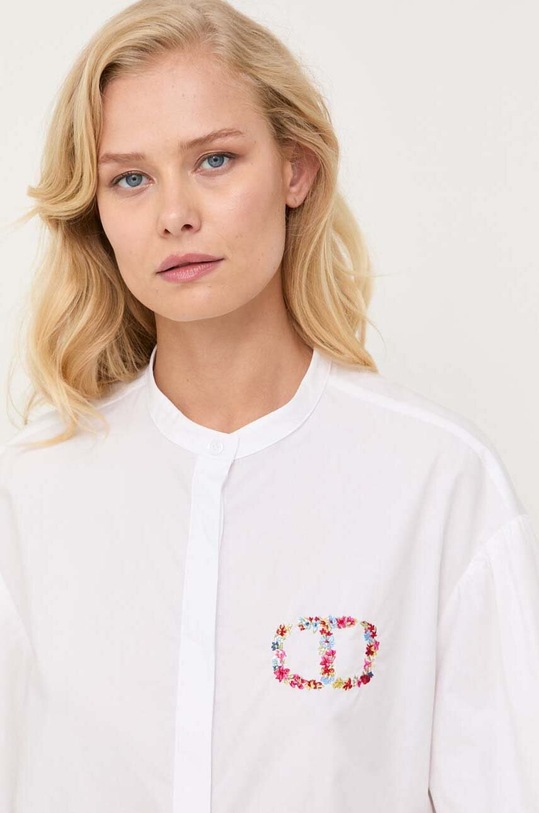 Twinset camicia in cotone bianco 231TP2414