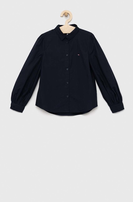 Dječja pamučna košulja Tommy Hilfiger večernje mornarsko plava KG0KG07030.PPYX