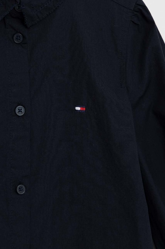 Djevojčice Dječja pamučna košulja Tommy Hilfiger KG0KG07030.PPYX mornarsko plava