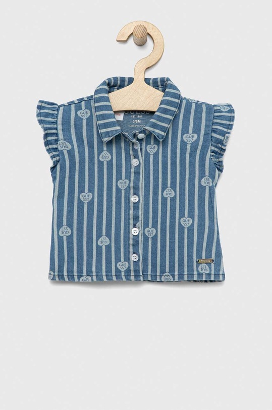 Детская джинсовая рубашка Guess узор голубой K3GH03.D5160.PPYX