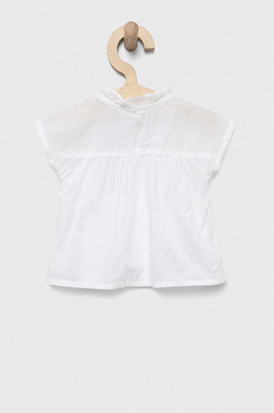 Detská bavlnená košeľa United Colors of Benetton 5JO1AQ00E.W.SEASONAL biela SS23