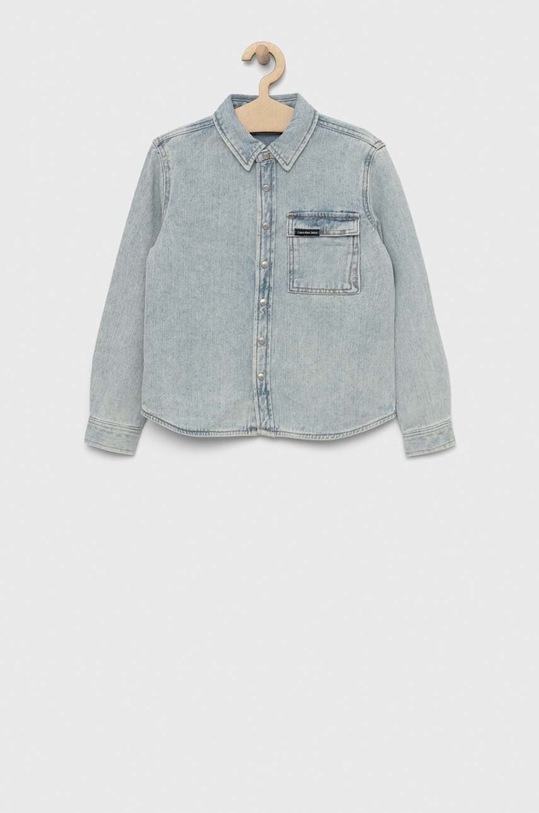 Calvin Klein Jeans koszula jeansowa dziecięca bawełna niebieski IU0IU00406.PPYX