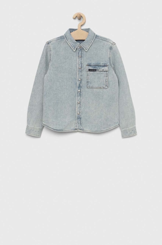 Calvin Klein Jeans koszula jeansowa dziecięca bawełna niebieski IU0IU00406.PPYX