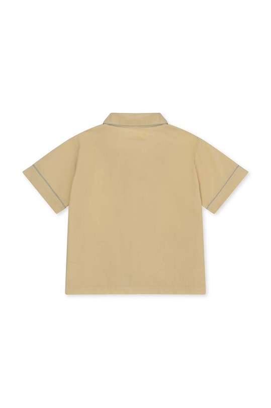 Detská bavlnená košeľa Konges Sløjd KS4575 béžová SS23