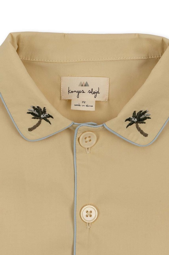 Chlapec Detská bavlnená košeľa Konges Sløjd KS4575 béžová