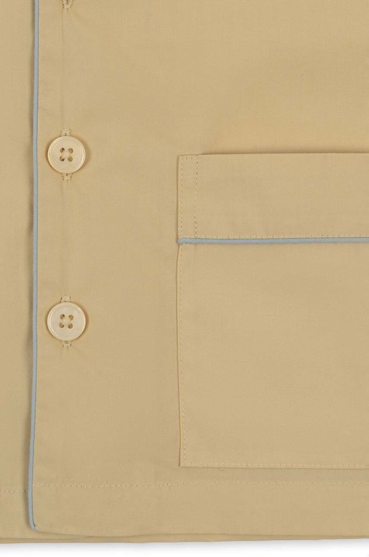 Detská bavlnená košeľa Konges Sløjd béžová KS4575