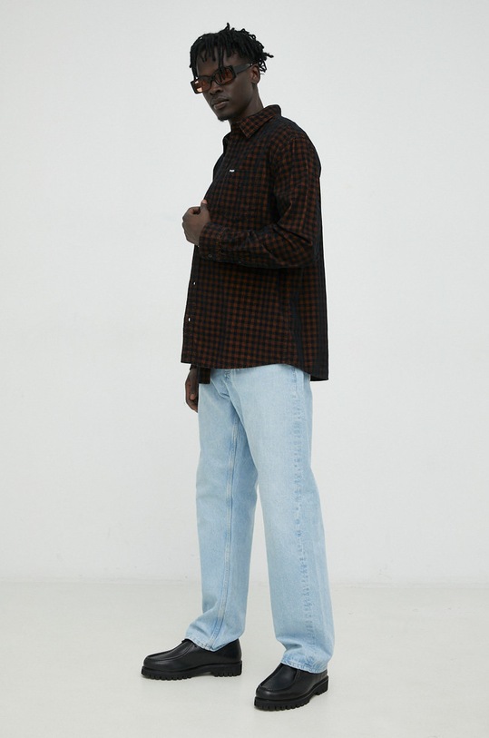 Wrangler koszula sztruksowa W5A24AH02 brązowy SS23