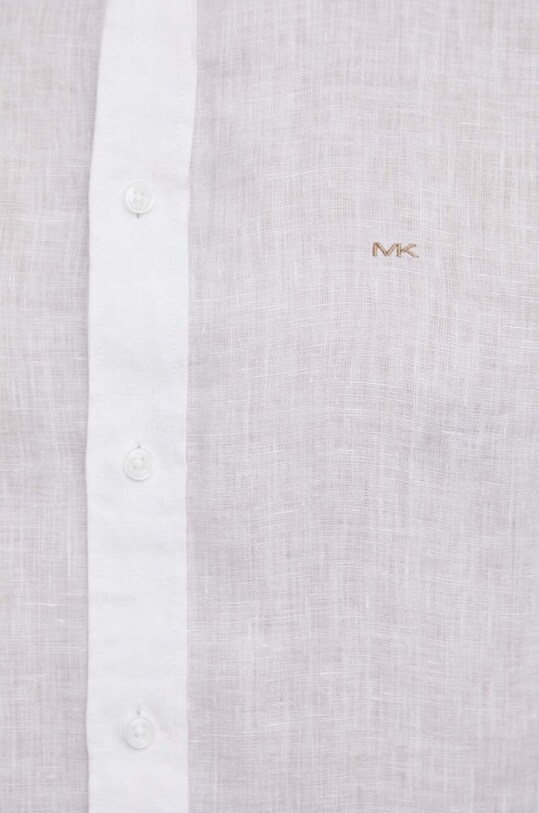 Lněná košile Michael Kors MK0DS01099 bílá