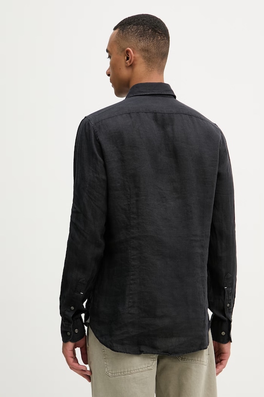Odzież Michael Kors koszula męska lniana MK0DS01099 czarny