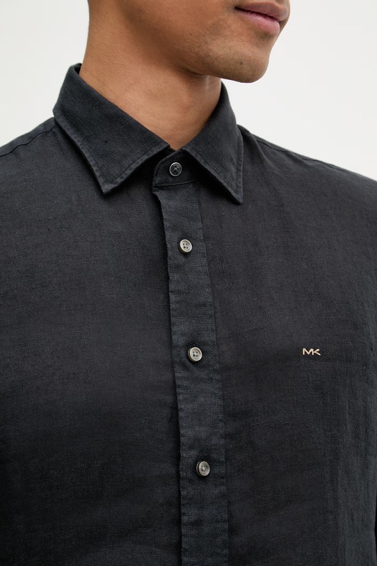 Michael Kors koszula męska lniana MK0DS01099 czarny