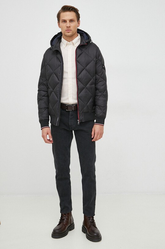 Bombažna srajca Tommy Hilfiger MW0MW29154.PPYX bež SS23