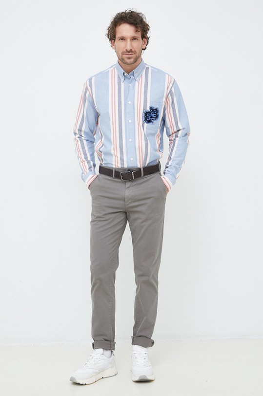 Îmbrăcăminte BOSS camasa din bumbac BOSS ORANGE 50483662 albastru