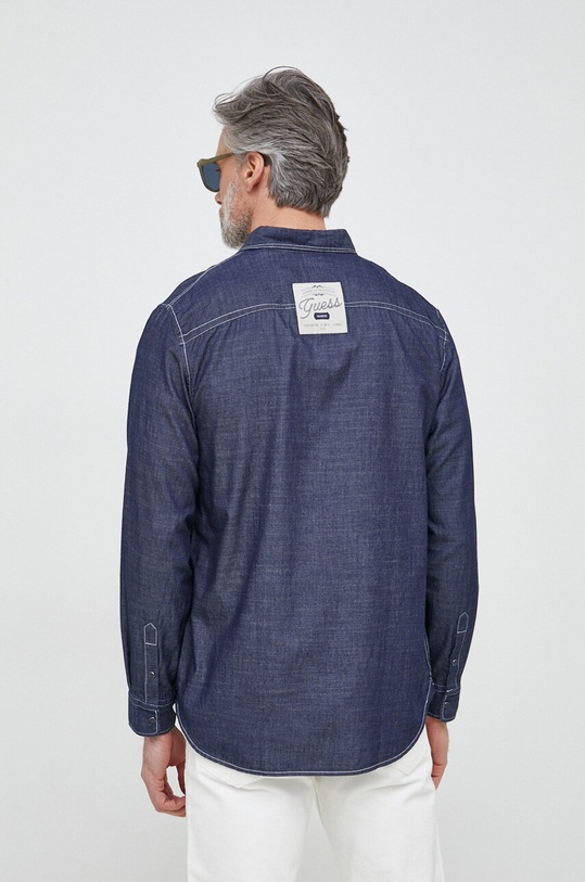 Guess koszula bawełniana granatowy M3RH58.WF7Y0